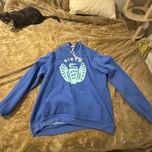 Siete foods Bella Canvas Blue Hooded Pullover